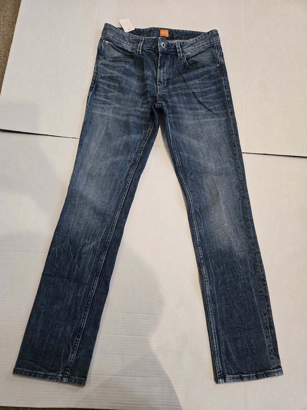 Hugo Boss Straight-Leg Dark Blue Jeans